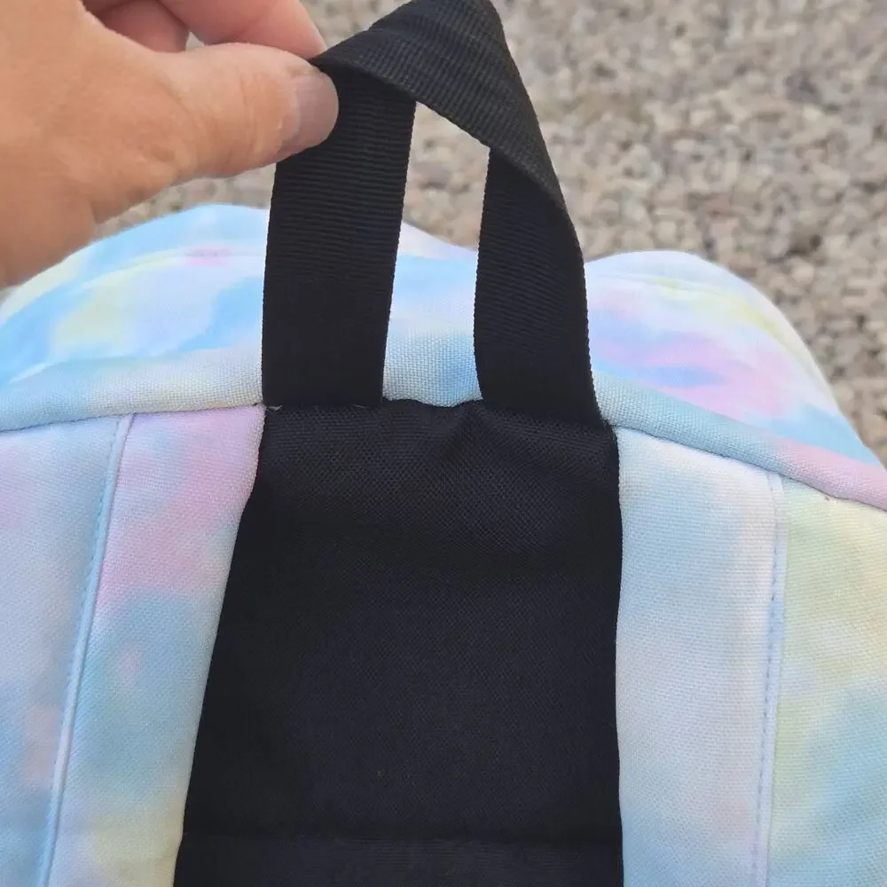 Neff Backpack Tie Dye Pastel Bag Travel Carry On School Hiking Zip Pockets‎